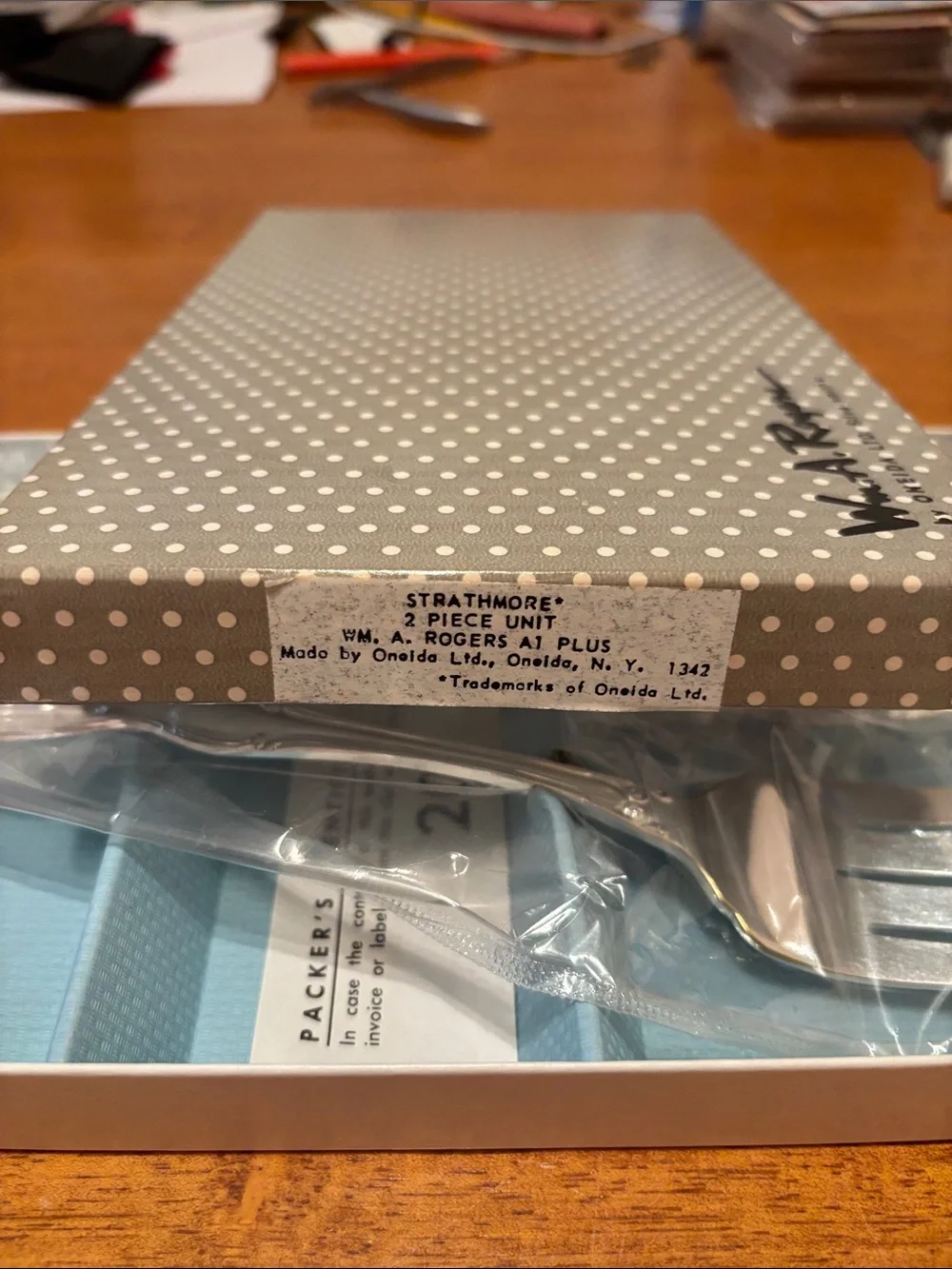 Vintage Wm. A. Rogers AA  Oneida LTD Silversmiths Serving Set In Original Box